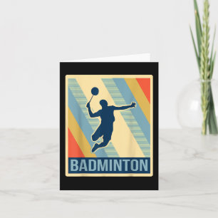 Carte T Shirt Badminton de Style Vintage