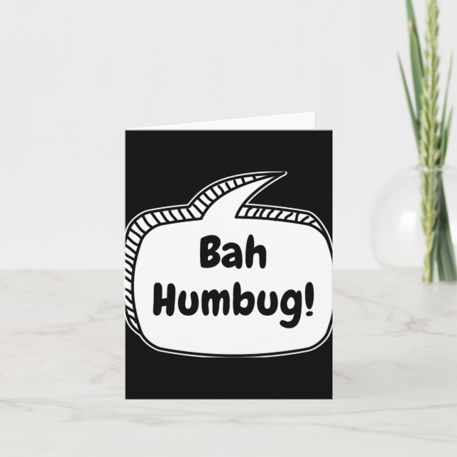 Carte T Shirt Bulle De Parole Bah Humbug  (Devant)