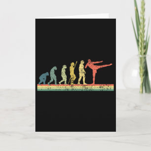 Carte T-shirt cadeau drôle d'évolution de kickboxing Kic