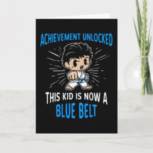 Carte T Shirt Cadeau pour Enfant Karaté Éleve Ceinture B