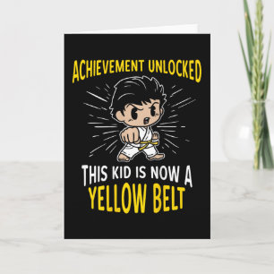 Carte T-shirt cadeau pour enfant karaté étudiant ceintur