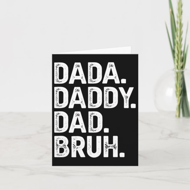Carte T-shirt cadeaux drôles pour hommes Papa Dada Dad B (Devant)
