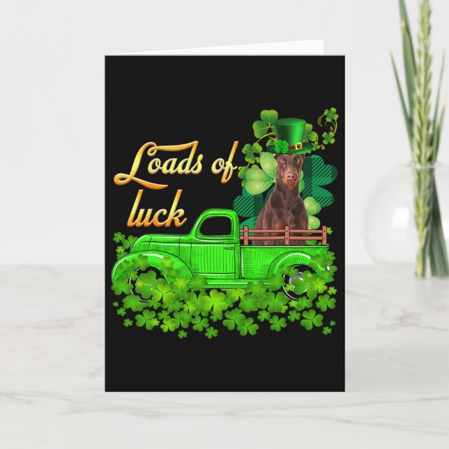 Carte T-shirt Chance de Chance Saint-Patrick Doberman  (Devant)