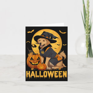 Carte T-shirt col V pour femmes Halloween Chien4