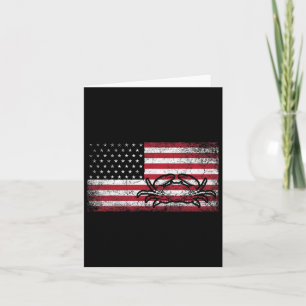 Carte T Shirt Crabbi Poissonneur Drapeau Américain 4 Jui