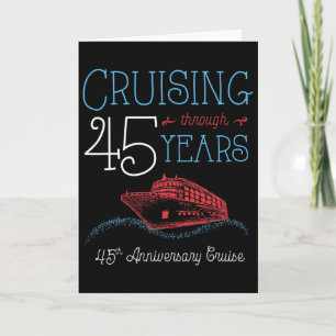 Carte T Shirt Croisière 45e Anniversaire Mari Et Femme A