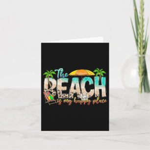 Carte T-shirt Cute Beach est mon endroit heureux pour ho
