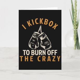 Carte T Shirt de Kickboxing - Je fais du Kickbox pour br