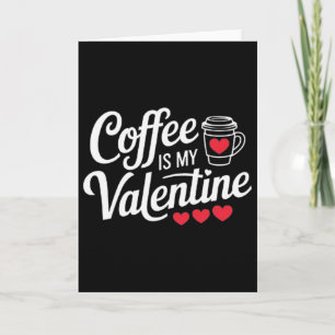 Carte T-shirt de la Saint-Valentin pour amateur de café
