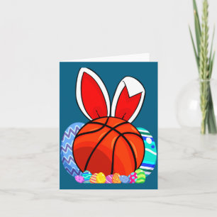 Carte T shirt de lapin de Pâques de basketball pour enfa