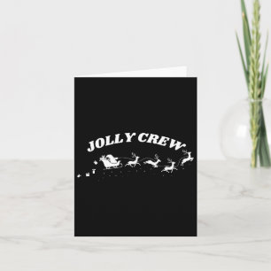 Carte T-shirt de Noël drôle d'équipe joyeuse Renne Traîn