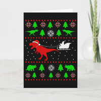 T-shirt de Noël moche dinosaure pour adultes enfan