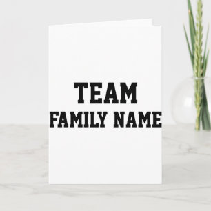 Carte T-shirt de style baseball personnalisé pour famill