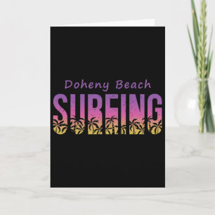 Carte T-shirt de surf de Doheny State Beach, Rétro Calif