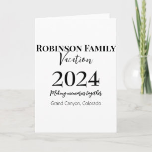Carte T Shirt de Vacances de Famille Personnalisé