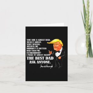 Carte T-shirt drôle de cadeau de fête des pères Donald T