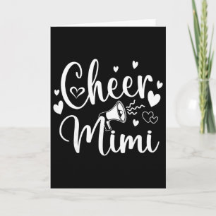 Carte T-shirt drôle de cheerleader Mimi maman grand-mère
