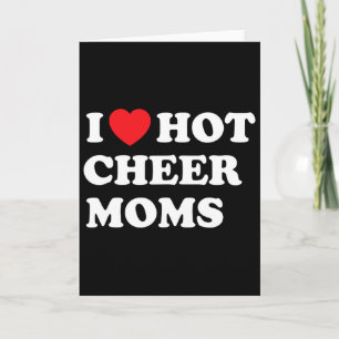 Carte T-shirt drôle de cheerleading J'aime les mamans de