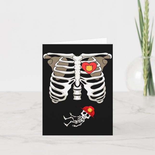 Carte T-shirt drôle de squelette de grossesse pour pompi (Devant)
