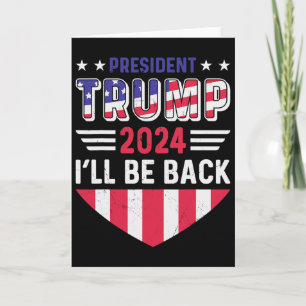 Carte T-shirt drôle d'élection politique Trump Je serai