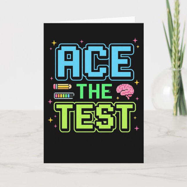 Carte T-shirt drôle d'étudiant pour réussir le test - Ni (Devant)