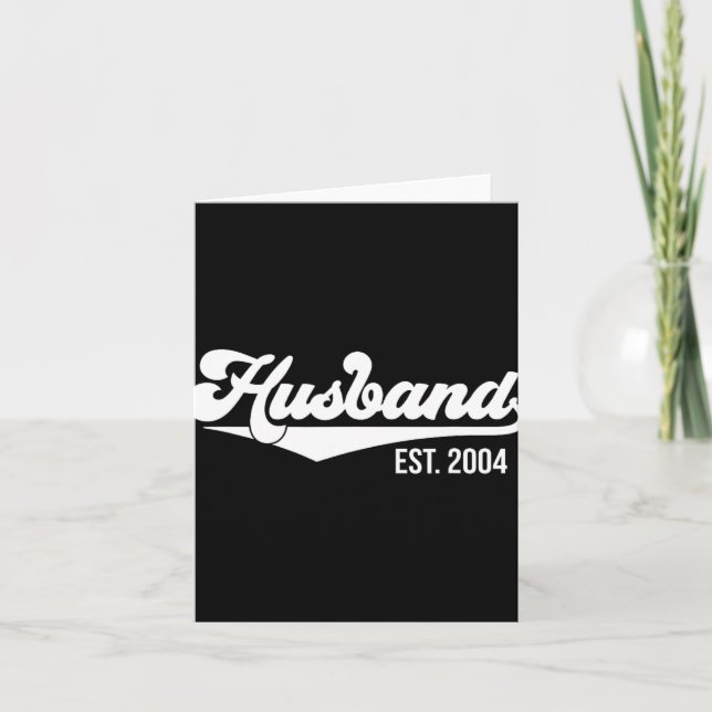 Carte T-shirt du 20e anniversaire du Mariage Husband Est (Devant)