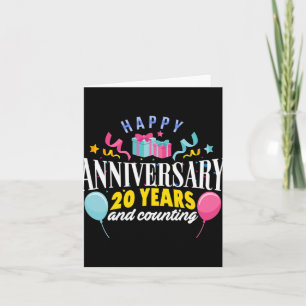 Carte T-shirt du 20e anniversaire du Mariage pour les co