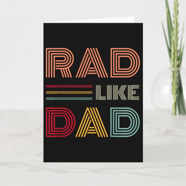 Carte T-shirt Enfant Rétro Rad Comme Papa Équivalent Pèr (Devant)