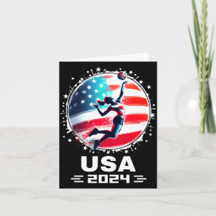 Carte T-shirt équipe Usa 2024 de volleyball pour hommes