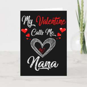 Carte T-shirt Femme Ma Saint-Valentin M'appelle Nana Sai