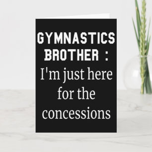 Carte T Shirt Frère de Gymnastique Tee Sœur de Gymnastiq