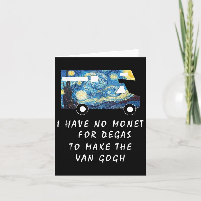 Carte T-shirt Funny Caravan Camping (Devant)