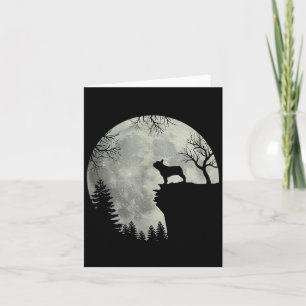Carte T-shirt Halloween Chien Bouledogue Français Et Lun