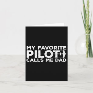 Carte T-Shirt Homme Mon Pilote Préféré M'appelle Papa Fê