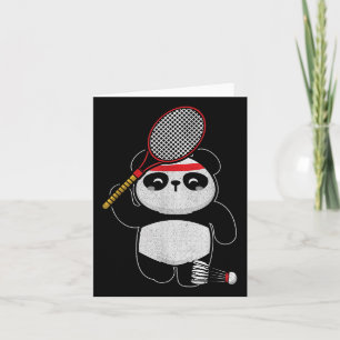 Carte T-shirt humour sportif badminton panda badminton