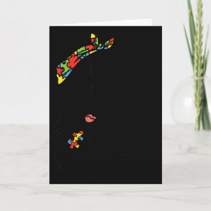 Carte T-shirt incassable Maman Autisme Sensibilisation A