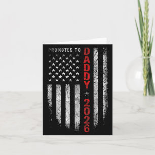Carte T-shirt patriotique pour homme promu Papa en 2026