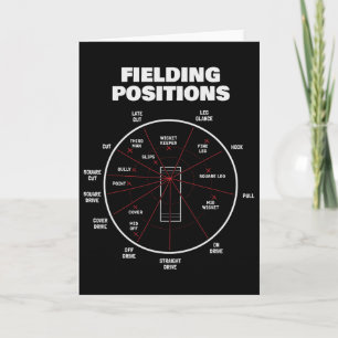 Carte T-shirt postes de fielding cricket Fielder Cricket