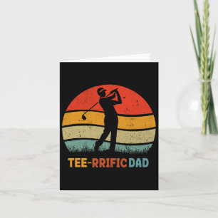 Carte T-shirt pour papa golfeur Fête des Pères Golf rétr