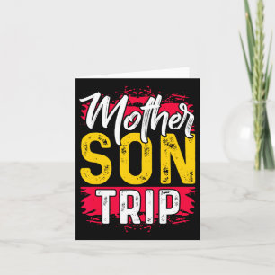Carte T-shirt pour voyage mère fils Vacances d'été en fa