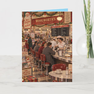 Carte T-shirt scène de diner rétro Woolworths Sod vint