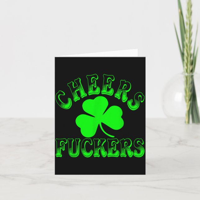 Carte T-Shirt Shamrock Cheers Forers Saint-Patrick  (Devant)