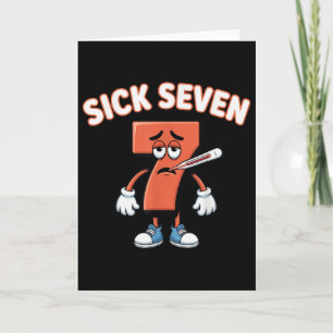 Carte T-shirt Sick Seven Meme Six Seven Blague Amusante 