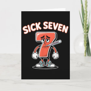 Carte T-shirt Sick Seven Meme Six Seven Fun Wordplay _5 