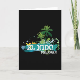 Carte T-shirt souvenir de vacances El Nido Palawan Phill