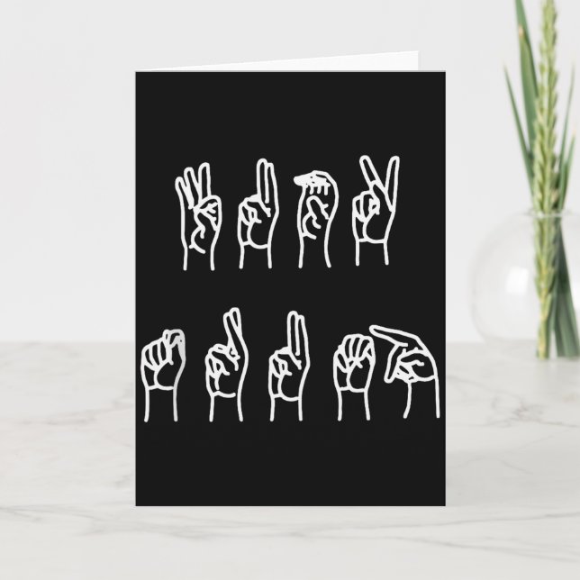 Carte T-shirt subtil anti-trump langage des signes Asl  (Devant)