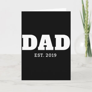 Carte T Shirt Texte Blanc Noir Gras Année Papa T Shirt