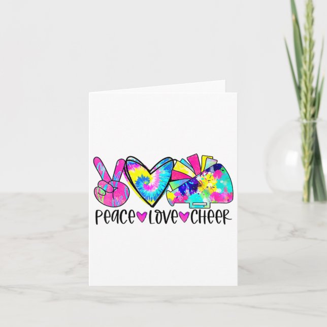 Carte T-shirt Tie Dye Cheerleading (Devant)