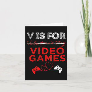 Carte T-shirt V pour jeux vidéo Saint-Valentin pour joue
