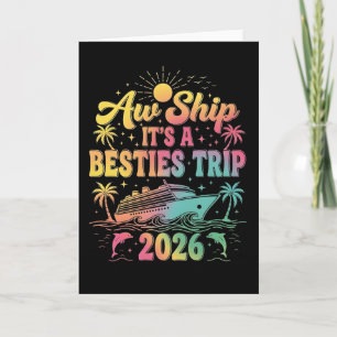 Carte T Shirt Vacances en Croisière Aw Ship C'est une Me